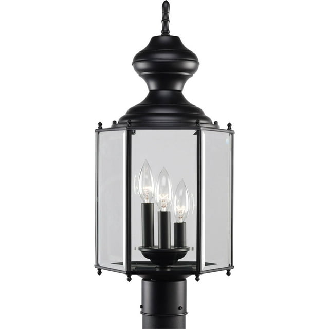 Progress P5432-31 BrassGUARD 3 Light 21 inch Matte Black Outdoor Post Lantern