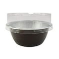 thumbnail image 1 of KitchenDance Ramequins Jetables en Aluminium 4 oz. - Options de Couleur et Couvercle - Lot de 100 (avec Couvercle Empilable, Chocolat), 1 of 6