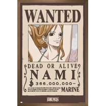 One Piece - Nami Wanted Poster Wall Poster, 14.725" x 22.375" Framed