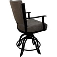thumbnail image 2 of Montana Swivel 30" Metal Bar Stool - Plumley Cocoa Fabric - Black Frame, 2 of 2
