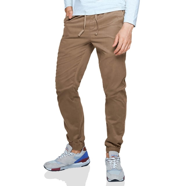 Pantalón para hombre Pant Match, holgado, corte chino lavado, 38, color caqui
