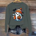 thumbnail image 2 of Halloween Sweatshirt for Women Hoodless Sweatshirt Oversized Crewneck Sweatshirt for Women Long Sleeve Pullover Comfort and Relaxed Fit Grey XXL, 2 of 4