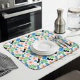 thumbnail image 3 of Pioneer Flower Floral Print Pattern Kitchen Dish Drying Mat 1 Pack, Ultra Absorbent Microfiber Drainer Mat, 16"x18", 3 of 6