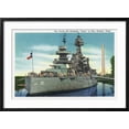 thumbnail image 2 of Art.com Houston, Texas - View of the Grand Old Battleship Texas at Rest in Harbor, c.1948 Art Print by Lantern Press, Black Frame Wall Art, 29" x 21", 2 of 5