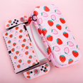 thumbnail image 2 of RHOTALL Strawberry Theme Carrying Case Set for Nintendo Switch OLED, Cute Accessories Bundle for Switch OLED with TPU Protective Shell, Adjustable Shoulder Strap, Screen, 2 of 7