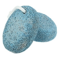 Unique Bargains 2 Pcs Foot Care Exfoliating Scrub Stone Pumice Stone Foot File Blue