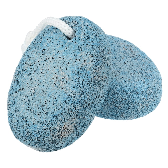 2 piezas para el cuidado de los pies, piedra exfoliante, fina y gruesa, piedra pómez, lima para pies de doble cara, azul