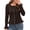 Coffee, variant on Women's Casual Fashion Solid Color Short Sweater Ruffled Top for Fall Winter Feminine Touch,Pink,S