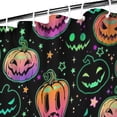 thumbnail image 3 of Colorful Halloween Pumpkins Shower Curtain 36"x72" ,Bathroom Decorative Shower Curtains Set with 12 Hooks,Modern Waterproof Washable Shower Curtain, 3 of 6