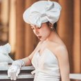 thumbnail image 2 of BESTONZON Women Derby Bowler Hat Halloween Bucket Hat Party Dress Hat for Wedding (White), 2 of 6