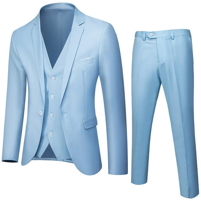 Traje de hombre de 3 piezas casual de negocios con solapa con muesca, ajuste regular, traje de boda, chaqueta, chaleco, pantalones, XXL