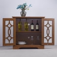 thumbnail image 4 of CQSXDA 34.37" MDF Buffet Sideboard 2 Glass Doors, Adjustable Shelf, For Dining Room Or Living Room, 
Dark Oak, 4 of 16