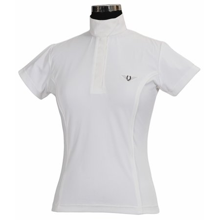 Tuffrider Ladies Show Shirt - tuffrider ladies kirby kwik dry short sleeve show shirt - white w/white - xxx - large