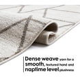thumbnail image 6 of Well Woven Plaza Geometric Ivory Modern Lines Angles Tiles Shapes Area Rug 5x7 (5'3" x 7'3") Carpet, 6 of 6