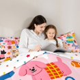 thumbnail image 4 of Homewish Cute Cartoon Dog Full Size Comforter Sets,Kawaii Corgi Pug Bedding Comforter Set,Pink,Polkadot Reversible,3-Piece,1 Comforter and 2 Pillowcases, 4 of 7