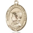 thumbnail image 3 of Extel Medium Oval 14kt Gold Filled St. Elizabeth Ann Seton Pendant with 18" chain, Made in USA, 3 of 10