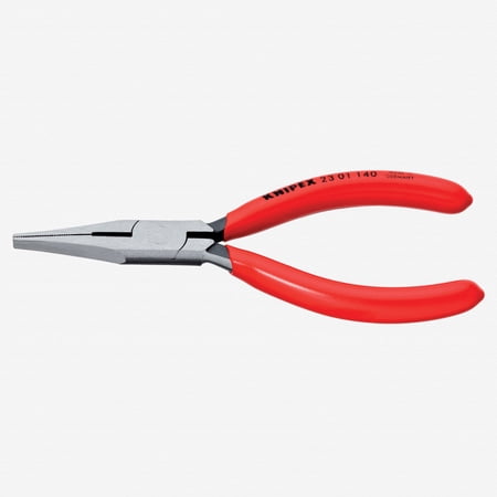 UPC: 0843221001575 | Knipex 5.5  Flat Nose Pliers w/ Cutting Edges (precision mechanics pliers)