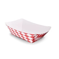 Case of 1000 Paper Food Trays, Size 25 (1/4 lb) – Disposable Trays for Popcorn, Nachos & Burgers
