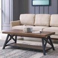 thumbnail image 4 of Rustic Modern MDF & Metal Coffee Table in Rustic Oak, 4 of 7