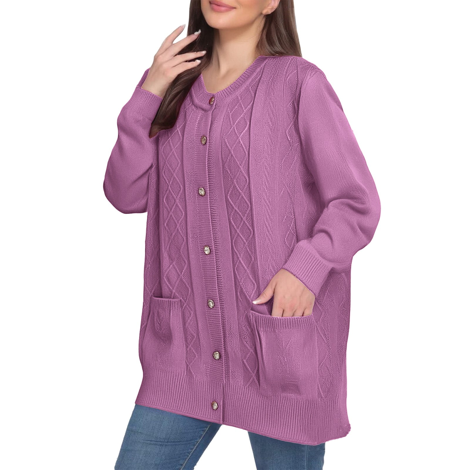 ManxiVoo Front Open Knit Cardigan For Women Cozy Lightweight