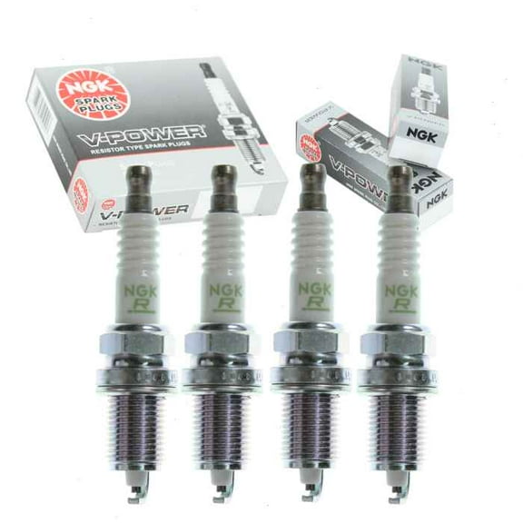4 pc NGK V-Power Spark Plugs compatible with Acura EL 1.7L L4 2004-2005