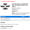 thumbnail image 2 of Rear Brake Pad Set - Compatible with 2009 - 2013 BMW 328i xDrive 3.0L 6-Cylinder - Raybestos, 2 of 2
