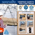 thumbnail image 5 of SereneLife 67" Oval Saucer Swing - Giant Outdoor Swing Set with Universal Hanging Kit, Swinging Seat Spinner with Pillow & Carry Bag, Weatherproof, Water-Resistant, Supports Up to 700 lbs, Black, 5 of 7