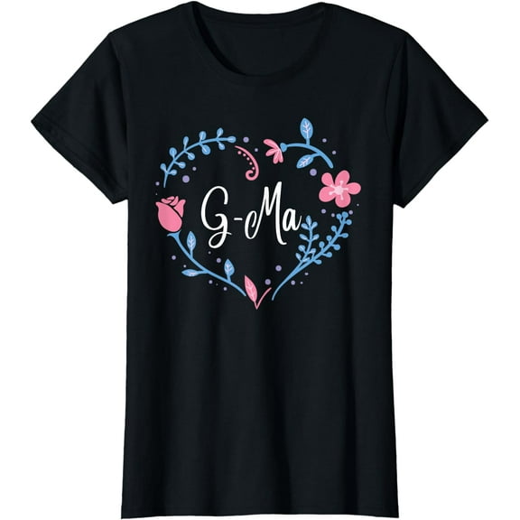 Flower G-Ma T-Shirt Grandma Christmas Birthday Gift Tee