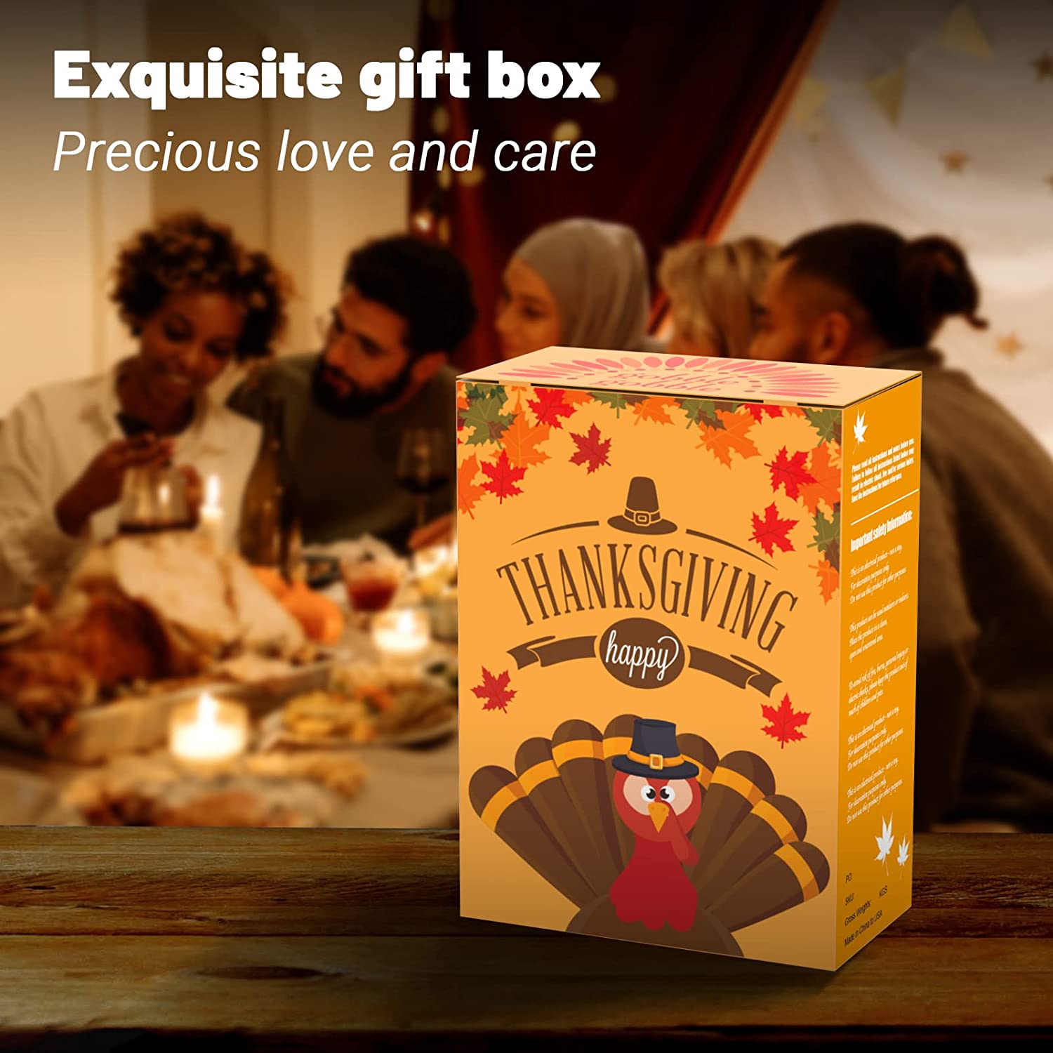 Jcwfuno STAR 6 FT Inflatable Turkey with Builtin LED Lights Thanksgiving Blow up Yard