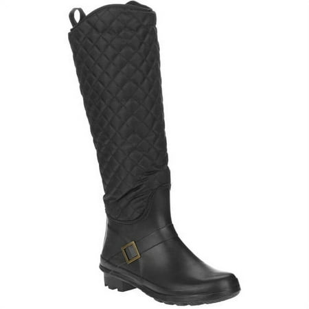 Women's Quilted Rain Riding Boots