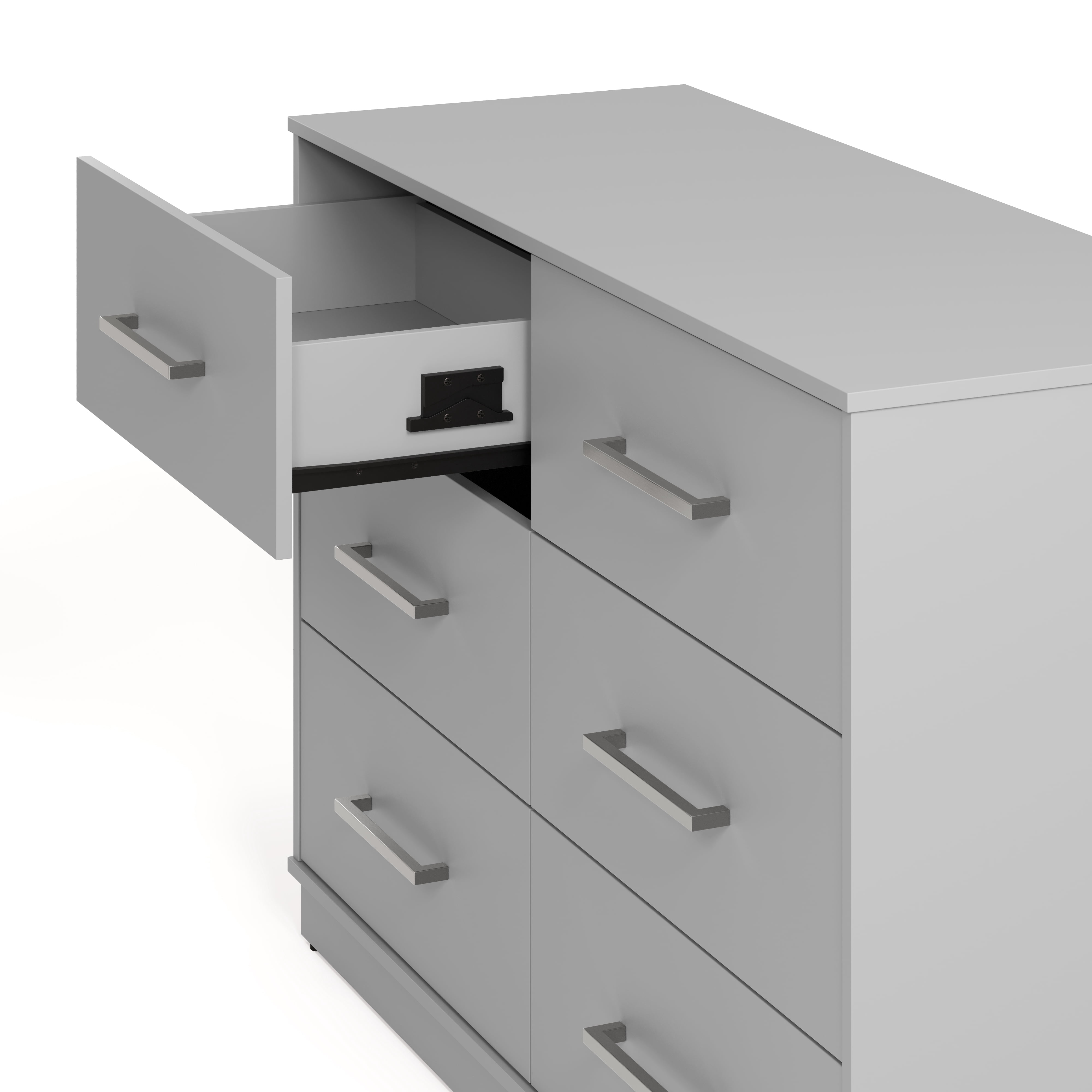 Graco Essentials 6 Drawer Nursery Double Dresser, Pebble Gray