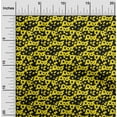 thumbnail image 1 of oneOone Georgette Viscose Yellow Fabric Florals Sewing Craft Projects Fabric Prints By Yard 42 Inch Wide, 1 of 1