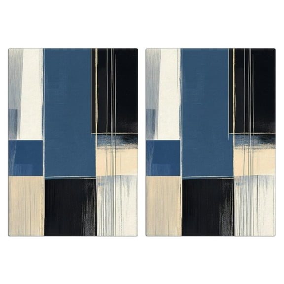 2 Pcs Funny Kitchen Towels,Blue and Grey Abstract Art Artwork Microfiber Dish Towels,Kitchen Tea Towels,Kitchen Towel Set (18" X 26")