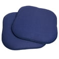 thumbnail image 2 of Sweet Home Collection Memory Foam Chair Pad/Seat Cushion with Non-Slip Backing (16"x16") Navy Set of 2, 2 of 3