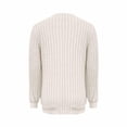 thumbnail image 5 of ManxiVoo Women's Lightweight Sweater Long Sleeve Crewneck Pullover with Pocket in Ribbed Knit Design L Size Beige, 5 of 5