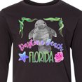 thumbnail image 4 of Inktastic Daytona Beach Florida Cute Swimming Manatee Long Sleeve Youth T-Shirt, 4 of 5