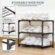 thumbnail image 4 of Shoe Shelf Small, 3-Tier Small Shoe Shelf, Mini Shoe Organizers, Narrow Stackable Shelf Storage Shoe Rack Organizer For Hallway, Bedroom, Quick Assemb, 4 of 5