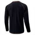 thumbnail image 2 of SWSMCLT Men's Henley Shirts Long Sleeve Tshirt Soft Cotton Casual Tees Reglan Sleeve 4 Button Contrast Color Slim Fit Top Royal Blue Small, 2 of 4