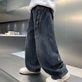 thumbnail image 6 of Boys Casual Jeans Straight Leg Pants Loose Fit Comfortable Trousers For And Everyday Wear Durable Denim Long Pants For Big Kids Youth, 6 of 8