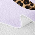 thumbnail image 5 of Manfei Old Fashion Letter K Monogrammed Twin Quilt Set for Teens,Vintage Leopard Print Initial Bow Twin Coverlet Set for Girls Women, 5 of 7