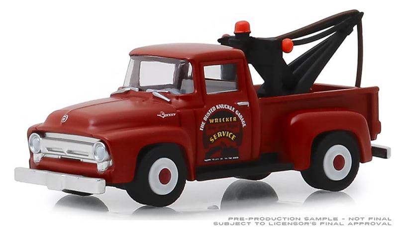1956 Ford F-100 Tow Truck The Busted Knuckle 1:64 Greenlight 39010B 