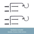 thumbnail image 5 of Kenney® Weaver 1" Premium Decorative Window Curtain Rod, 28"-48", Chocolate, 5 of 6