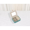 thumbnail image 6 of Unique Bargains Portable Mini Faux Leather Organizer Jewelry Box with Button Blue, 6 of 7