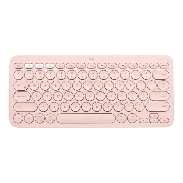 Logitech K380 Multi Device Bluetooth Keyboard Keyboard Wireless Bluetooth 3 0 Qwerty English Rose Walmart Com Walmart Com