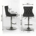 thumbnail image 3 of Triple Tree Swivel Tufted Back Bar Stools, Gold/Silver (Set of 2), 3 of 7