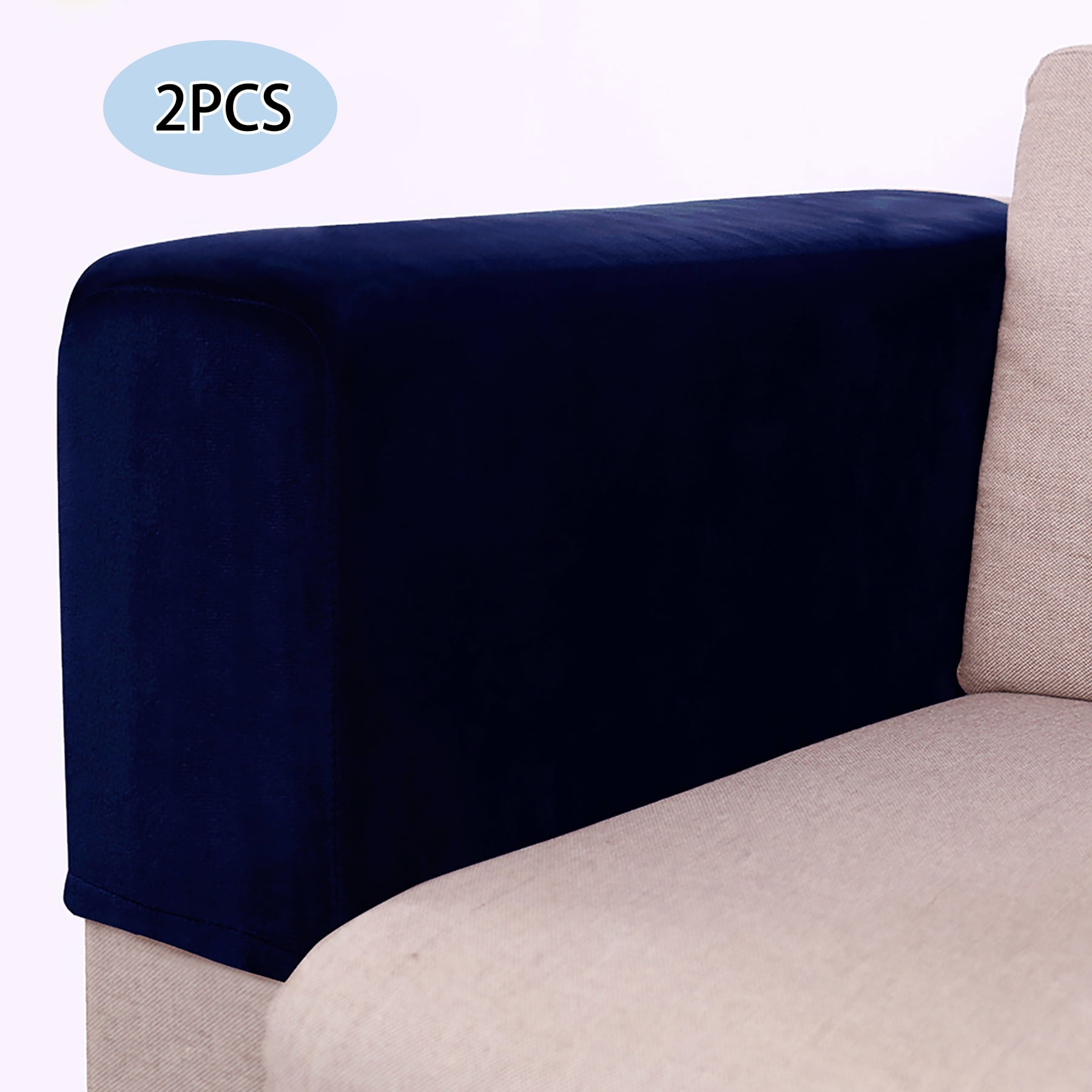 KBOOK 2PCS Armrest Covers Couch Velvet Sofa Arm Slipcovers Recliner
