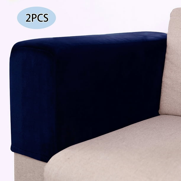 KBOOK 2PCS Armrest Covers Couch Velvet Sofa Arm Slipcovers Recliner