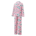 thumbnail image 4 of AIGUR Matching Mommy and Me Sleepwear, Candy Cane  Bow Print Button Down Long Sleeve Pajama Set, 4 of 10