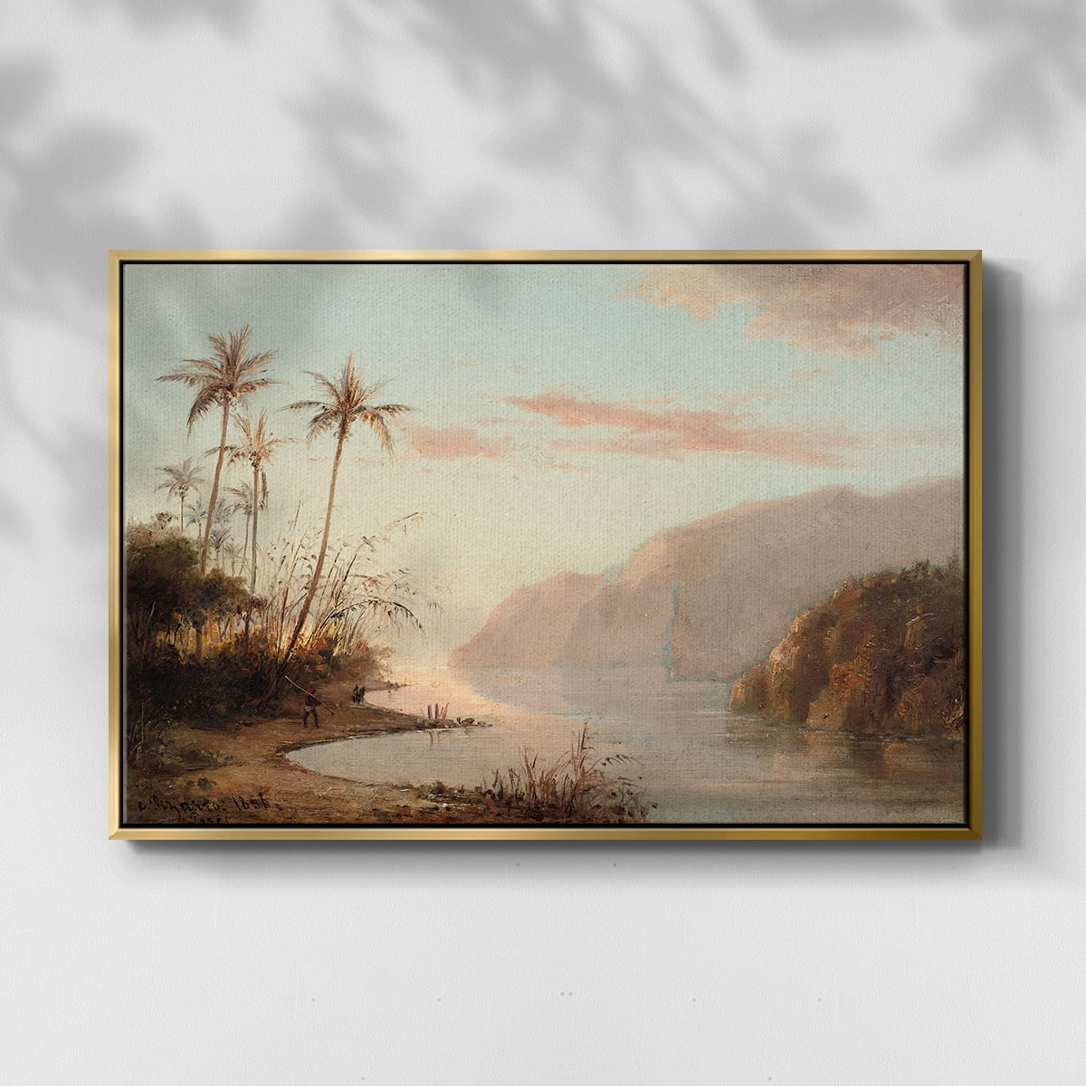 Vintage Landscape-XXXVI By Wexford Home Framed in Gold Wood Gallery Wrapped Canvas 25 in. x 37 in.