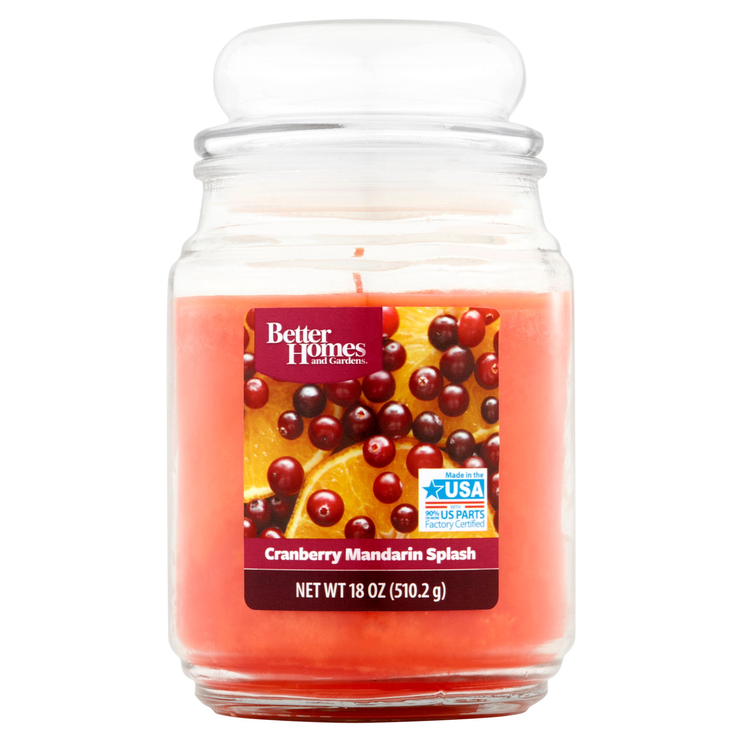 Better Homes and Gardens Cranberry Mandarin Splash Scented Jar Candle